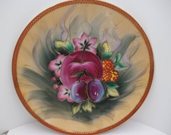 Farmhouse Country Kitchen Antique Cherry Fruit Plate Rustic