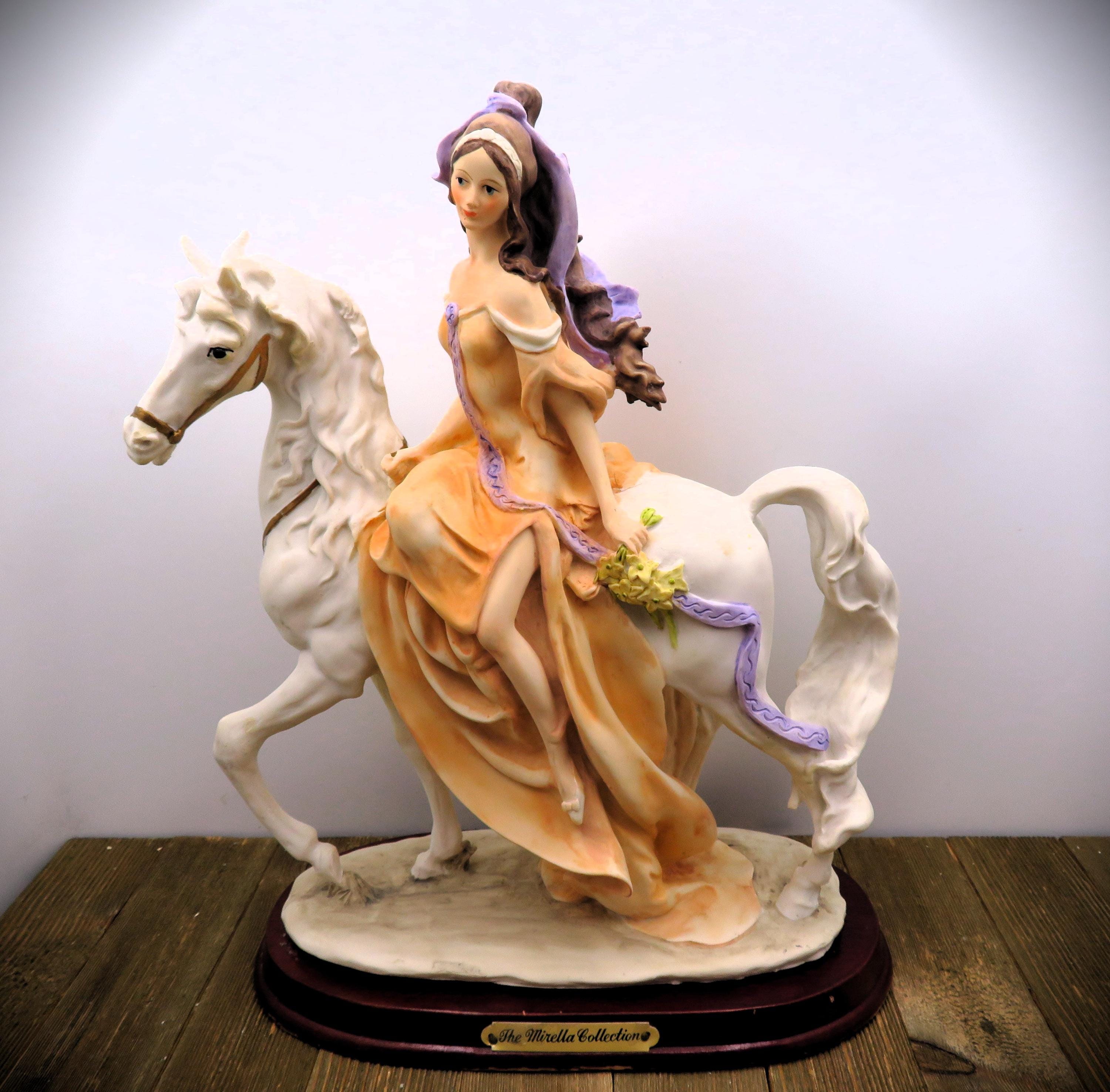 The Mirella Collection Woman on A Horse Figurine - Etsy