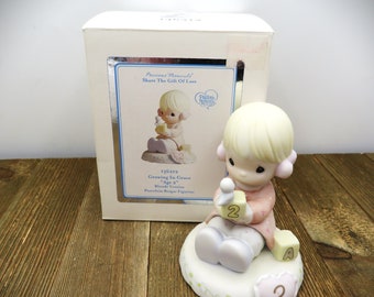 1994 Precious Moments Growing In Grace Blond Girl Figurine ~ Age 2 #136212