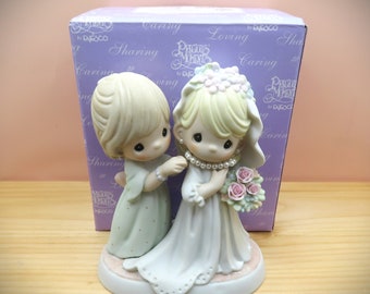 2004 Precious Moments "Beautiful and Blushing, My Baby's Now A Bride" Figurine #117802