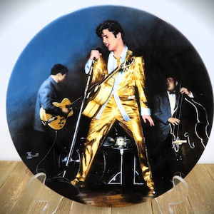 1989 Elvis Presley Plate &quot;The Memphis Flash&quot; Bruce Emmett Plate 3 of Collector’s Plate