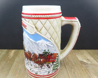 Vintage Budweiser Clydesdales Limited 1985 Edition Stein