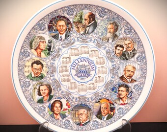 Wedgwood Calendar Plate 2001 Millennium the Sciences Collectible