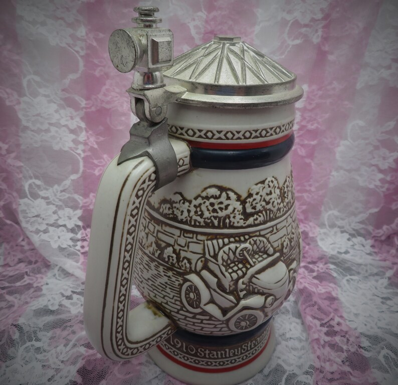 Avon 1979 Beer Stein With 1910 Stanley Steamer 1936 MG 1927 Etsy