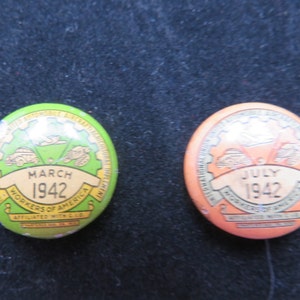 International Union United Automobile Workers of America UAW CIO Pin