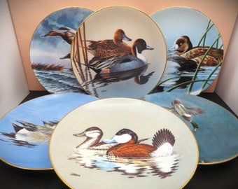 1990’s Federal Duck Stamp Completion Winner Series of Award Winning Paintings Collector Duck Plates