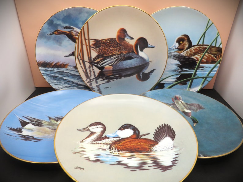 1990s Federal Duck Stamp Completion Winner Series of Award Winning Paintings Collector Duck Plates image 1