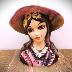VTG Lady Head vase Richard Benit #474 From Olimco Japan