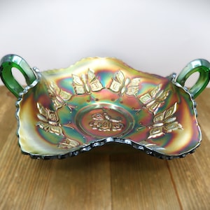 Fenton Glass Butterfly Green - Etsy