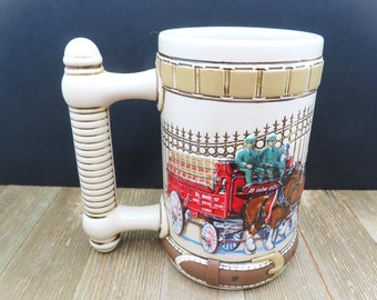 1996 Anheuser Bush Budweiser Clydesdale Hitch Beer Stein