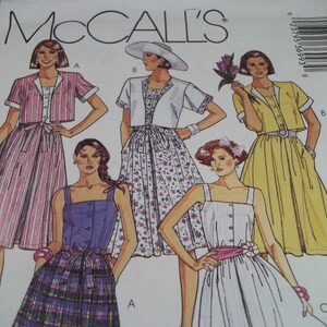 McCall's 3699 Misses Unlined Jacket Dress and Tie Belt Sewing Pattern Size 10 image 2