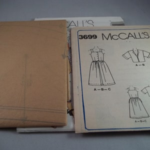 McCall's 3699 Misses Unlined Jacket Dress and Tie Belt Sewing Pattern Size 10 画像 3