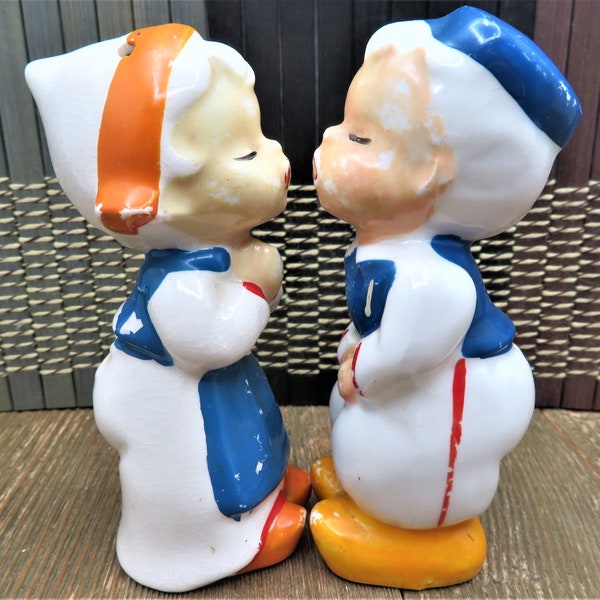 Ceramic Dutch Kissing Boy and Girl Etsy