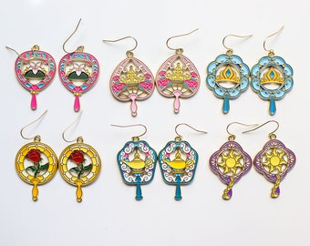 Disney Princess Fan Earrings in Gold