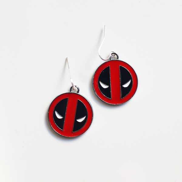 Deadpool Movie Earrings in Gold