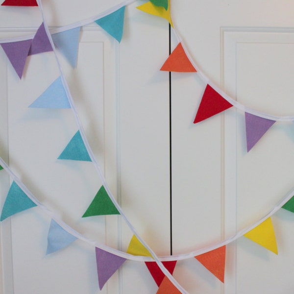 Rainbow Felt Bunting - Customizable