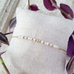 Personalized Bracelet | Minimalist fine and delicate bracelet with natural stone | Lithotherapy Bracelet | gemstone Bracelet | Tadaam