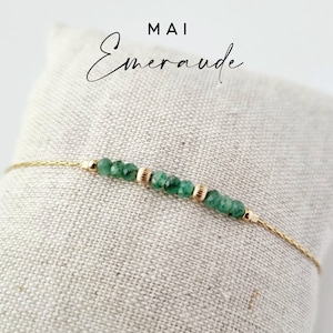 Birthstone | May | Emerald | Women gift idea | personalized gift | Tadaam Bijoux |