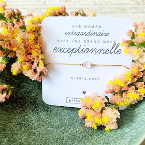 Annonce originale et personnalisé, Tu vas être une mamie exceptionnelle | Pierre naturelle & goldfilled 14k. Bijou durable, résiste à l’eau.