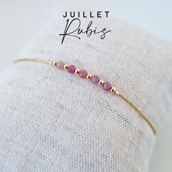 Birthstone | July, Ruby | Personalized gift idea for women | Minimalist Ruby Jewelry | July Birthstone | Tadaam Jewelry