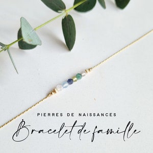 Bracelet de famille personnalisé Bracelet pierre de naissance Pierres précieuses Bijoux cadeau femme bracelet damitié Tadaam zdjęcie 3