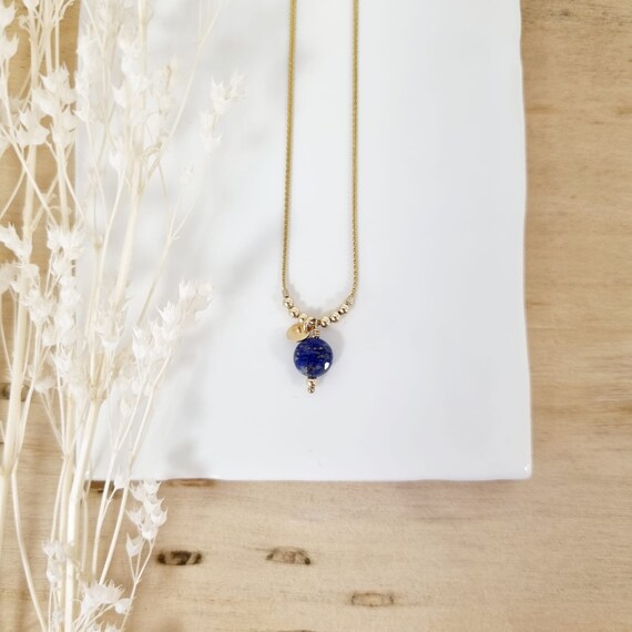 Birthstone December, Lapis lazuli Personalized woman gift idea Lapis  lazuli necklace Minimalist Jewel Tadaam Jewelry