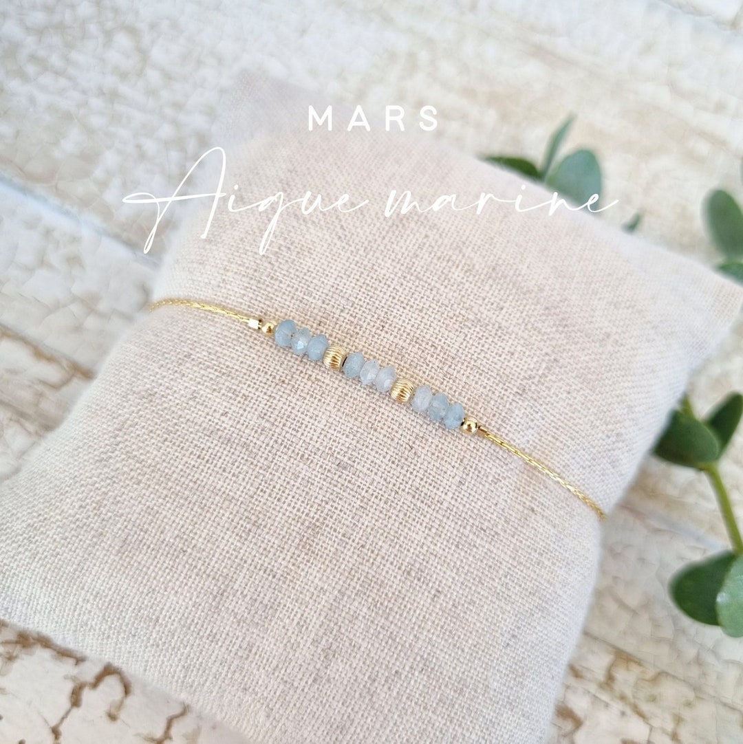 Bracelet Sur Mesure En Perles D'aigue-marine 10mm - Pour Homme Ou Femme, Fait Main, Sans Fermoir