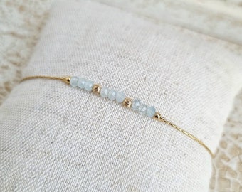 Birthstone | March | Aquamarine | Women gift idea | personalized gift | Tadaam Bijoux |
