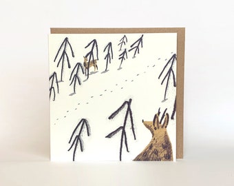 Deer - Winter Card