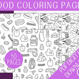 Food Coloring Pages | Printable Food Colouring Pages | Printable Coloring | Downloadable Sheets