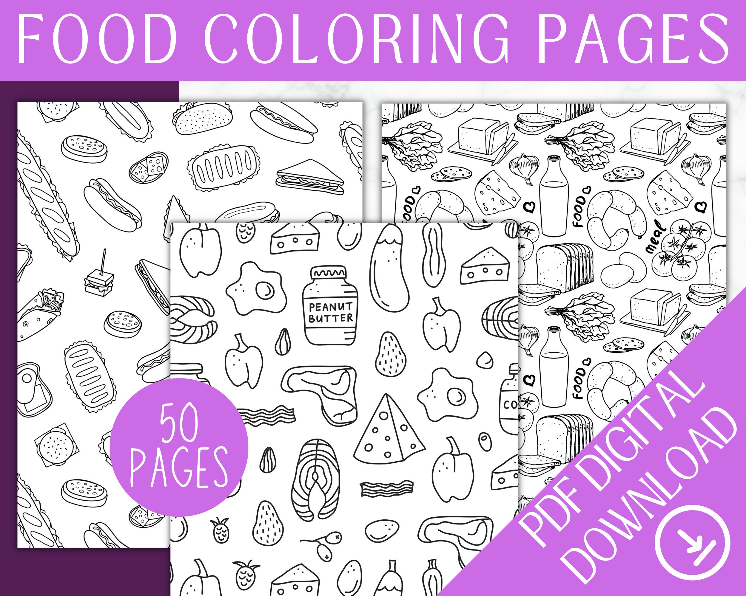 Free Printable Coloring Pages Food - Il Fullxfull.4504321956 T14z