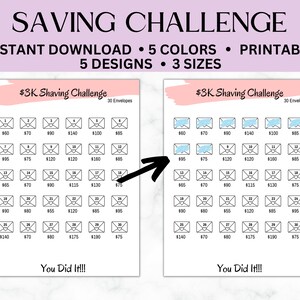 BUNDLE Saving Challenge | Money Challenge | Envelope Saving Tracker | Instant Download | Printable