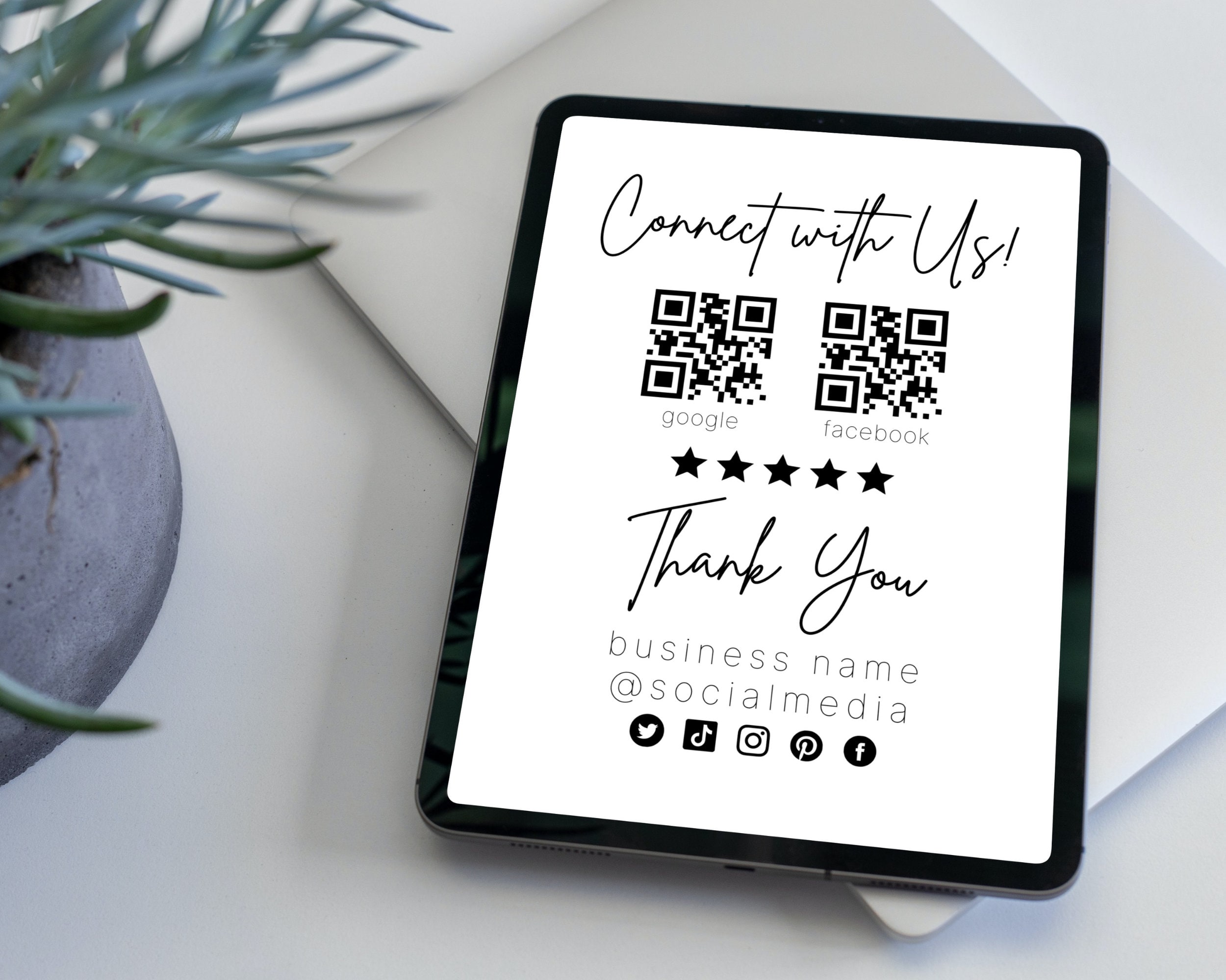 Ask for Review QR Code Sign Template Google Rating Sign Facebook