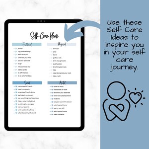 Self Care Checklist Journal | Wellness Planner | Mental Health Tracker | Daily Routine | Mindfulness Workbook | Digital Printable image 8