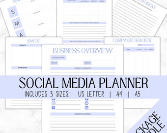 Social Media Content Template | Creator Dashboard | Marketing Tracker | Small Business Organizer | Digital Download