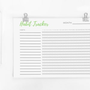 Monthly Daily Habit Tracker | Habit Planner | Routine Planner | Instant Download | Multiple Colors | Workout Schedule image 9