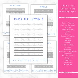 Cursive Handwriting Workbook | Penmanship Worksheets | Letter Tracing | Kids Writing Skills | Homeschool Printable image 4