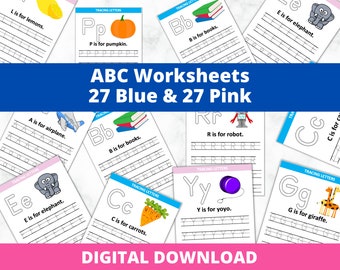 Alphabet Worksheets for Kids | Pre K Activities | Tracing | Learning Activities | Alphabet Tracing | Toddler Worksheets