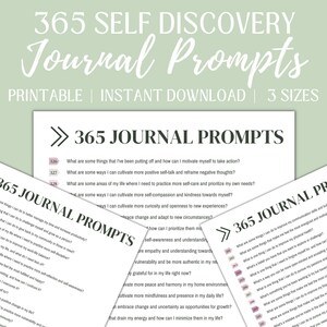 Digital Daily Journal Prompts | 365 Writing Ideas |  Goodness Planner | Self Care Mindfulness | Mental Health | Prompts