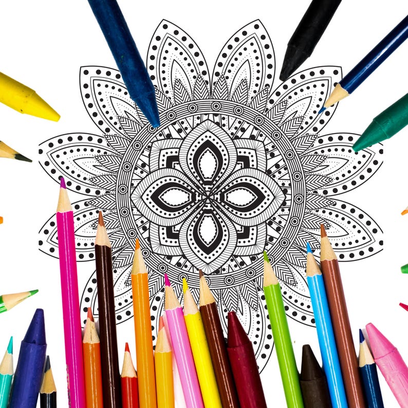 50 mandalas à colorier à imprimer | Coloriages relaxants pour adultes | Téléchargement numérique instantané | Activité anti-stress image 4