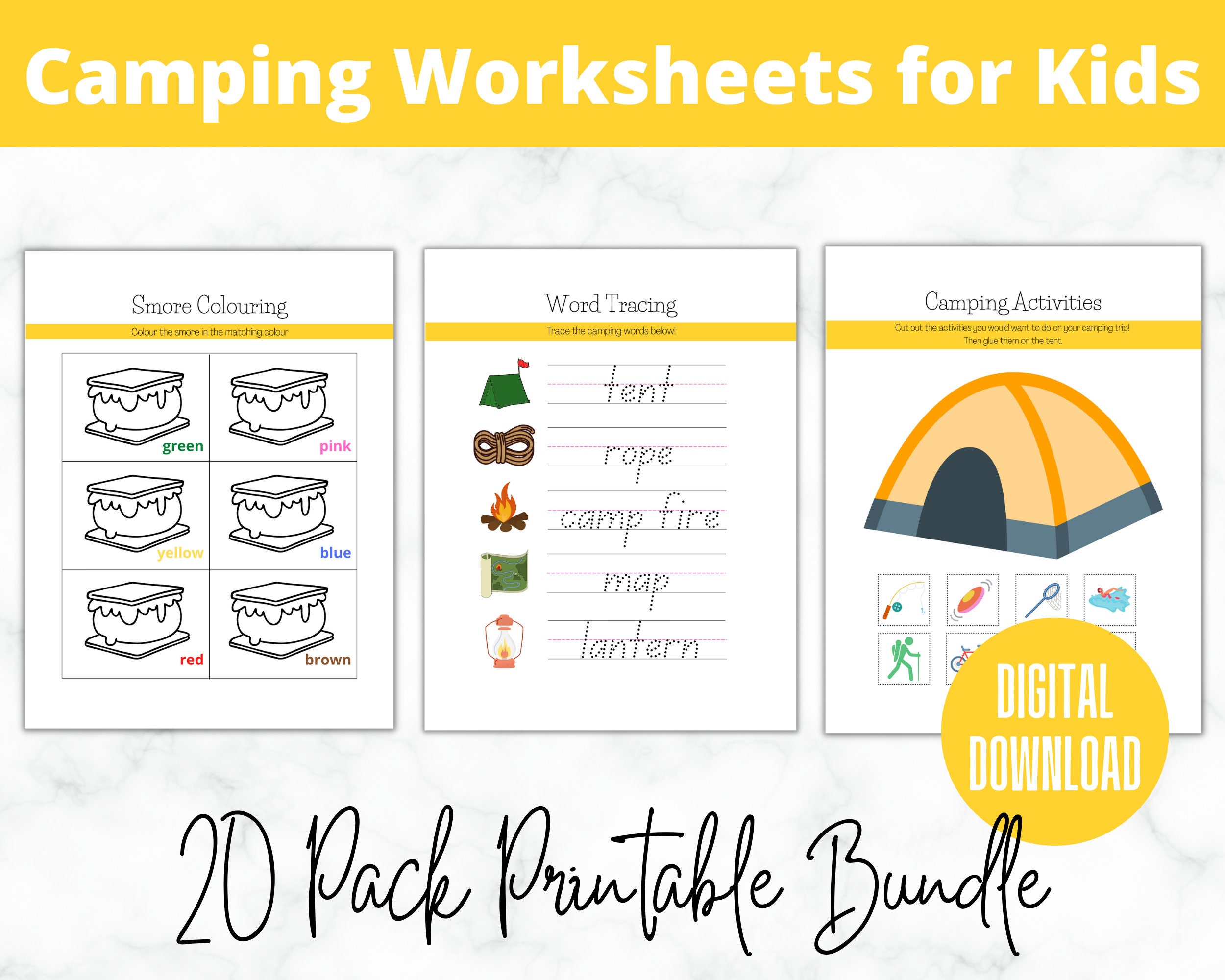 Camping Worksheets | Printable Camping Worksheets | Kindergarten ...