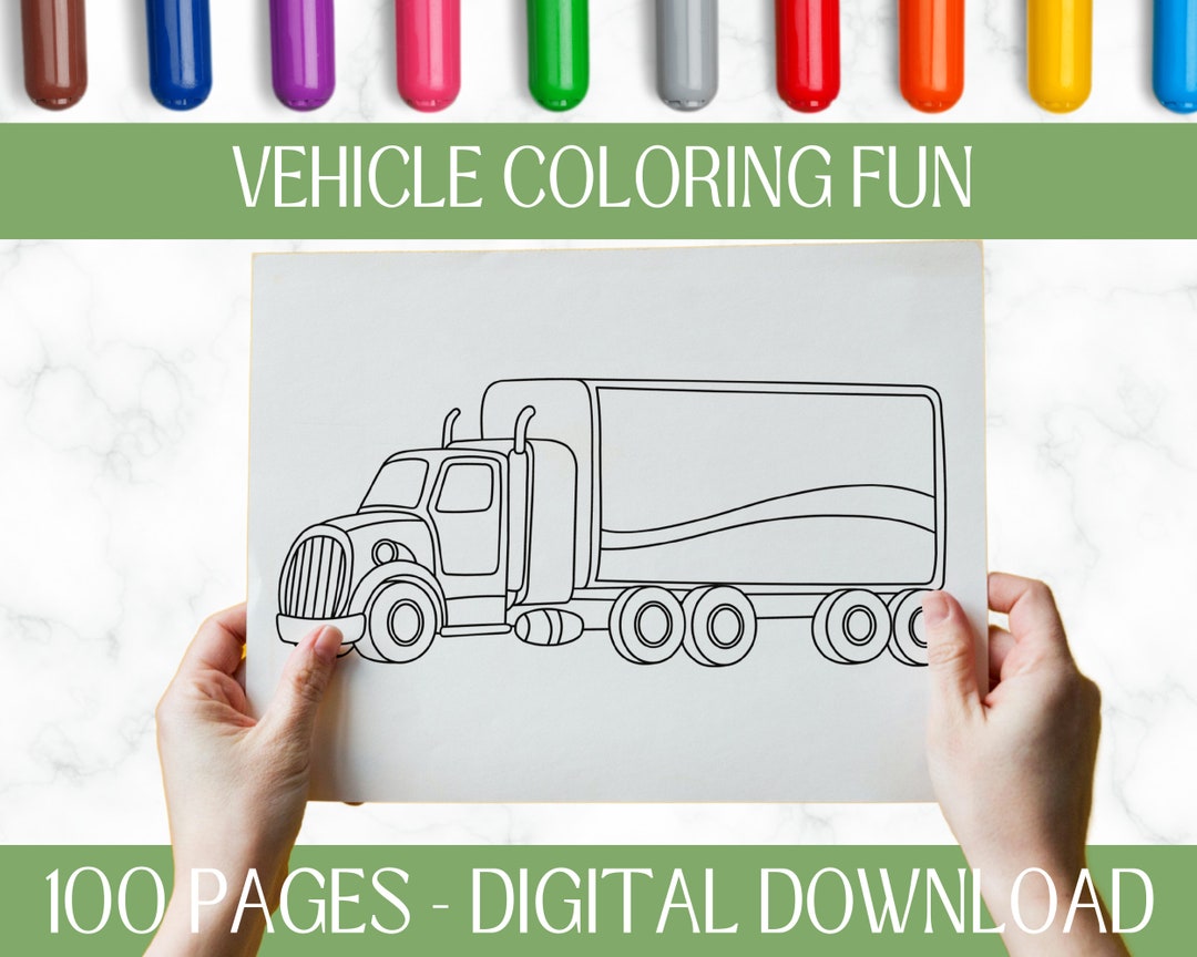 Construction Coloring Pages | Truck Printable | Construction Activities