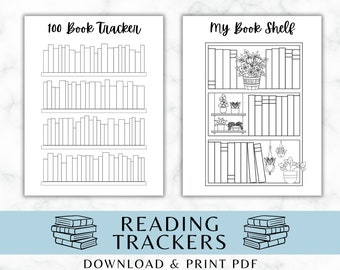 Book Reading Tracker | Reading Tracker | Book Tracker | Book Challenge | Printable Planner | Tracker Template | Journal | Avid Reading Log
