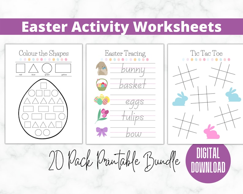 Easter Printables for Kids | Activity Pack | Learning Worksheets ...