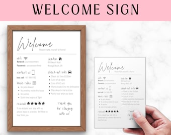 VRBO Editable Welcome Template | Vacation Rental Host Manual | Guest Guide | House Rules | WiFi Password | Airbnb