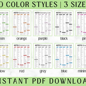 Keto Grocery List Printable | Low Carb Food | Grocery Shopping | Meal Planner | Keto Tracker | Weekly Menu Planner image 6