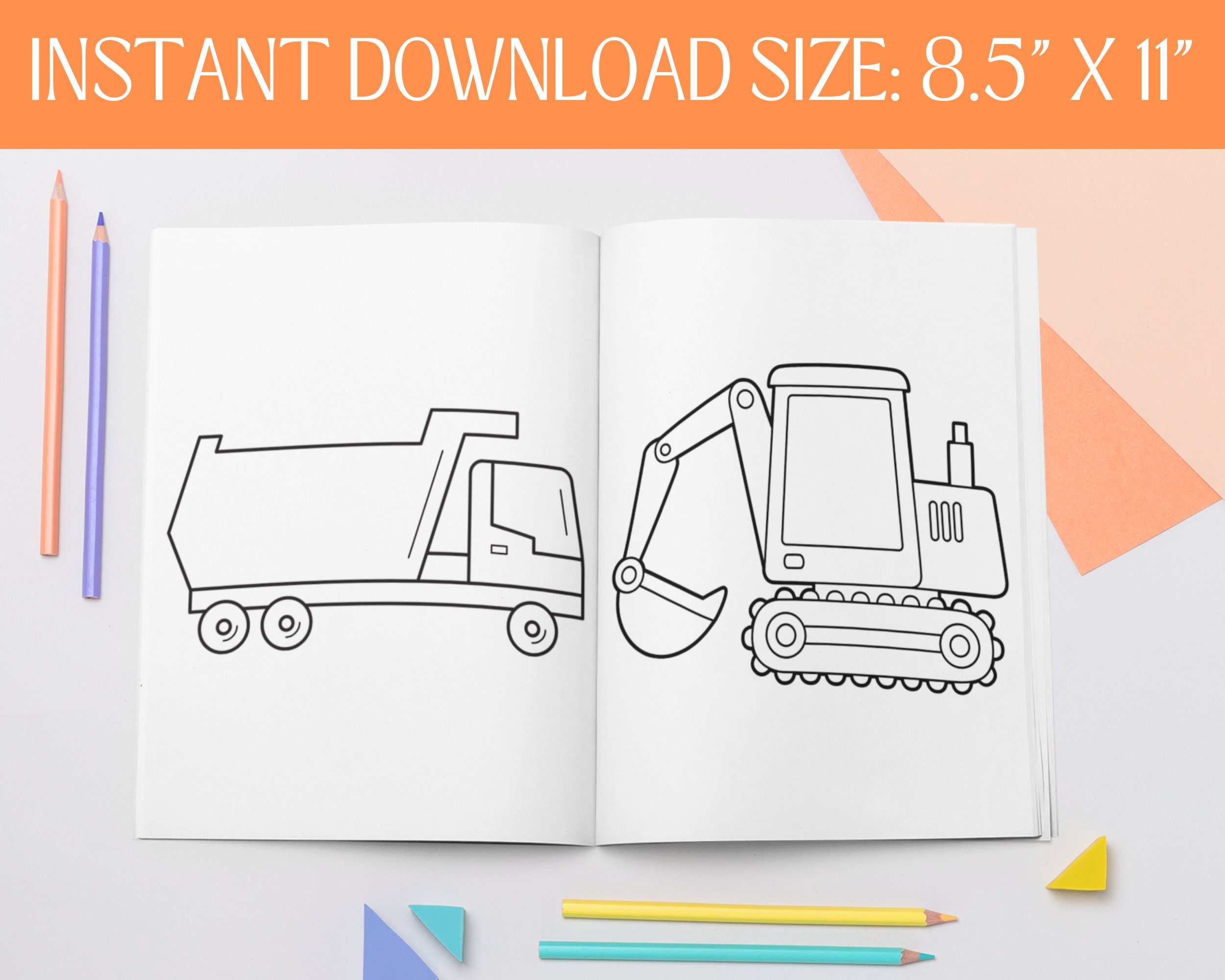 Construction Coloring Pages | Truck Printable | Construction Activities ...