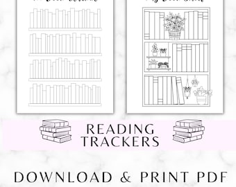 Registro di lettura / Tracker di lettura / Tracker dei libri / Sfida di lettura / Agenda stampabile / Modello di tracker / Diario / Registro di lettura Avid