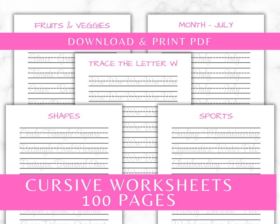 Cursive Writing | Practice Sheets | Cursive Practice | Handwriting ...