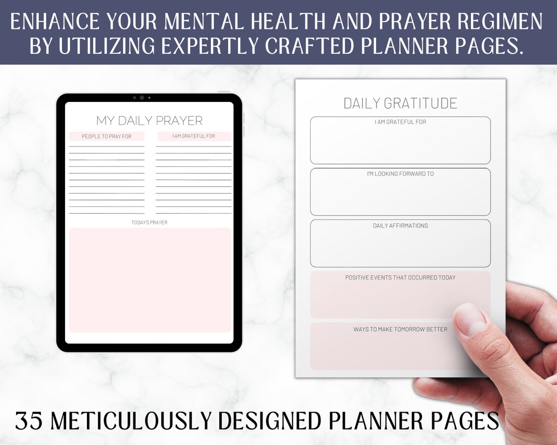 Prayer Planner Printable | Daily Gratitude Journal | Prayer Sermons ...